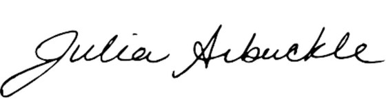 Julia Arbuckle's handwritten signature.